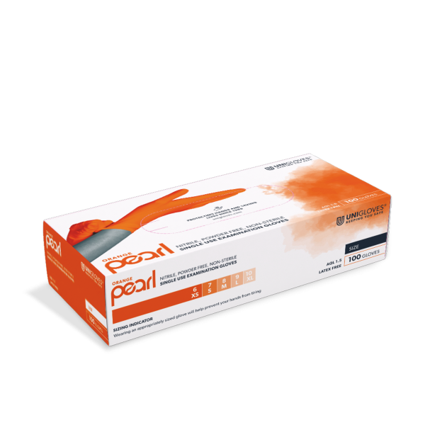Unigloves Nitrilhandschuhe Orange PEARL | XS-XL | 100 Stück/Box