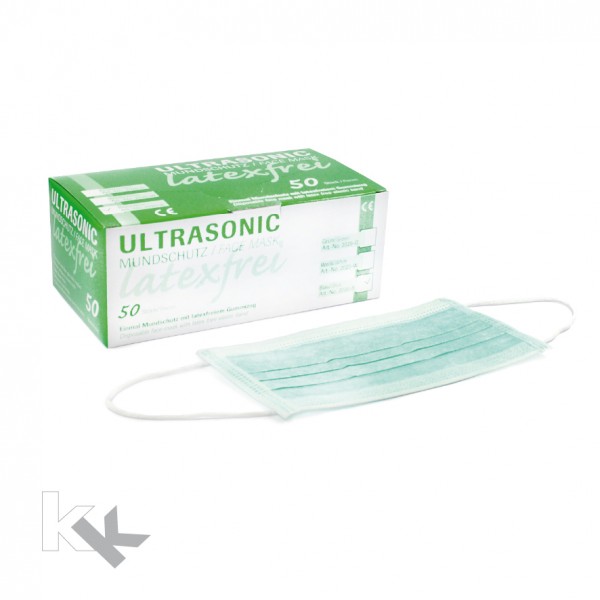 Unigloves Ultrasonic | OP- Mundschutz | Grün | 50 Stück