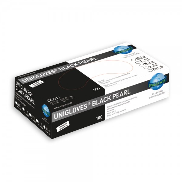Unigloves Nitrilhandschuhe BLACK PEARL | XS-XL | 100 Stück/Box