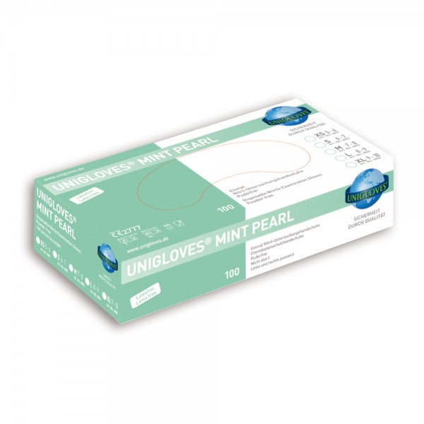 Unigloves Nitrilhandschuhe MINT PEARL | XS-XL | 100 Stück/Box