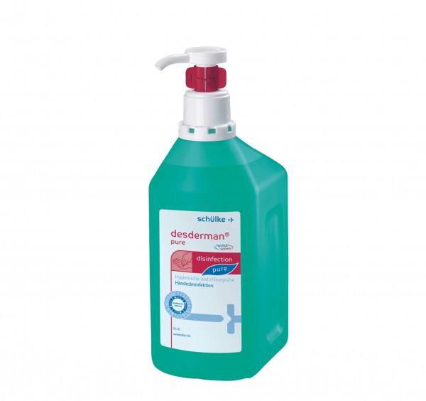 Schülke desderman® pure hyclick® | Alkoholische Händedesinfektion | 1 Liter Spenderflasche