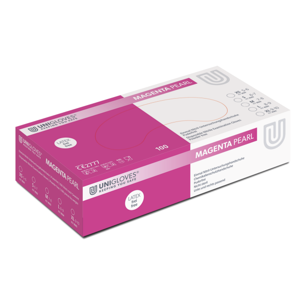 Unigloves Nitrilhandschuhe Magenta PEARL | XS-XL | 100 Stück/Box