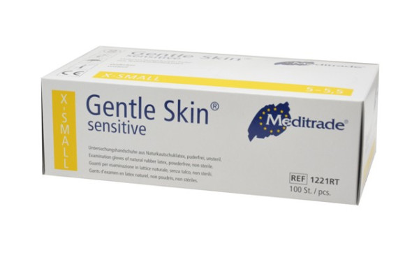 Meditrade Latexhandschuhe Gentle Skin® sensitive | XS - XL | 100 Stück/Box