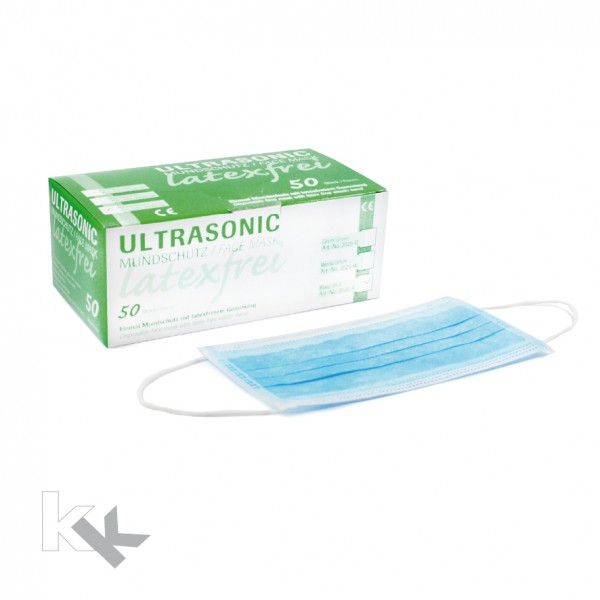 Unigloves Ultrasonic | OP- Mundschutz | Blau | 50 Stück