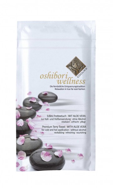 Oshibori Wellness Frotteetuch mit Aloe Vera