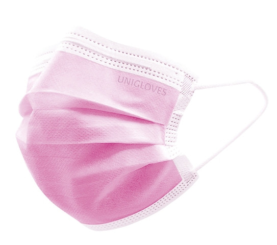 Medizinischer Mundschutz Profil Plus | 3-lagig | Pink | 50 Stück