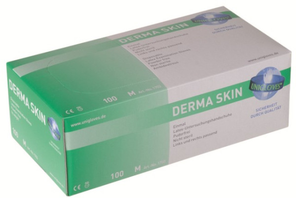 Unigloves Latexhandschuhe DERMA SKIN | XS-XL | 100 Stück/Box