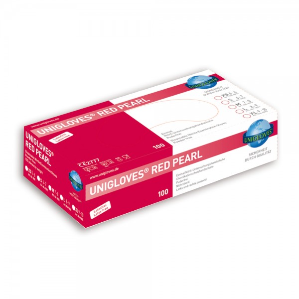 Unigloves Nitrilhandschuhe RED PEARL | XS-XL | 100 Stück/Box