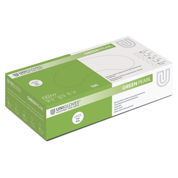 Unigloves Nitrilhandschuhe Green PEARL | XS-XL | 100 Stück/Box