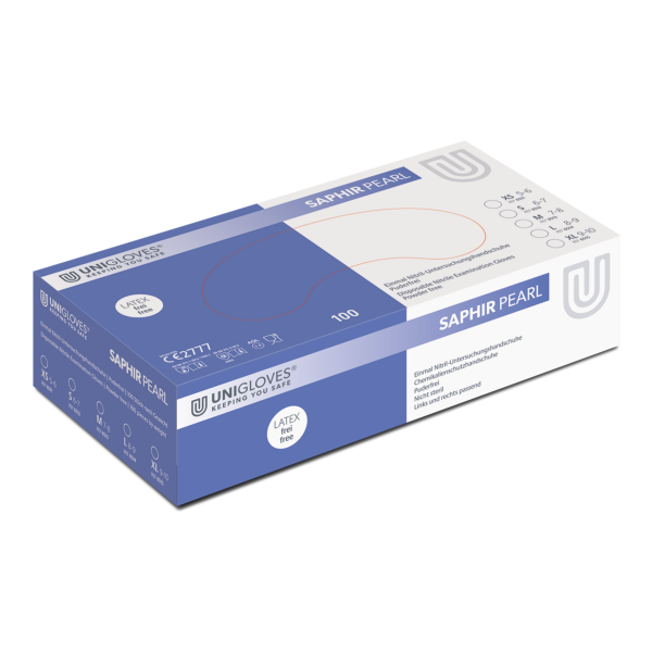 Unigloves Nitrilhandschuhe SAPHIR PEARL | XS-XL | 100 Stück/Box