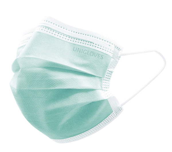 Medizinischer Mundschutz Profil Plus | 3-lagig | Grün | 50 Stück