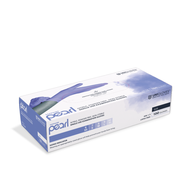 Unigloves Nitrilhandschuhe SAPHIR PEARL | XS-XL | 100 Stück/Box
